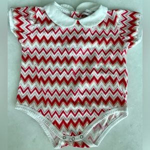 Missoni Red and White Striped One piece